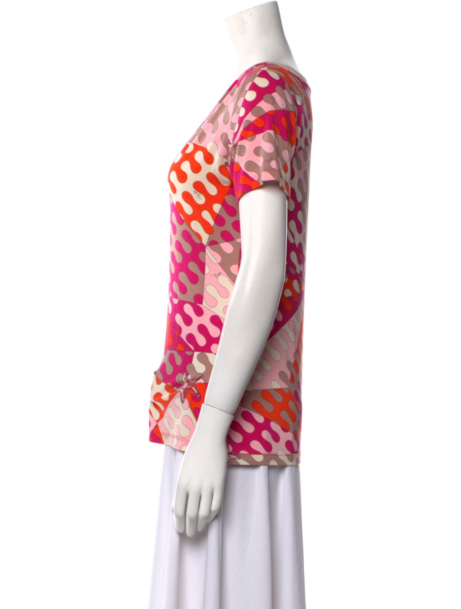 Emilio Pucci Printed V-Neck T-Shirt