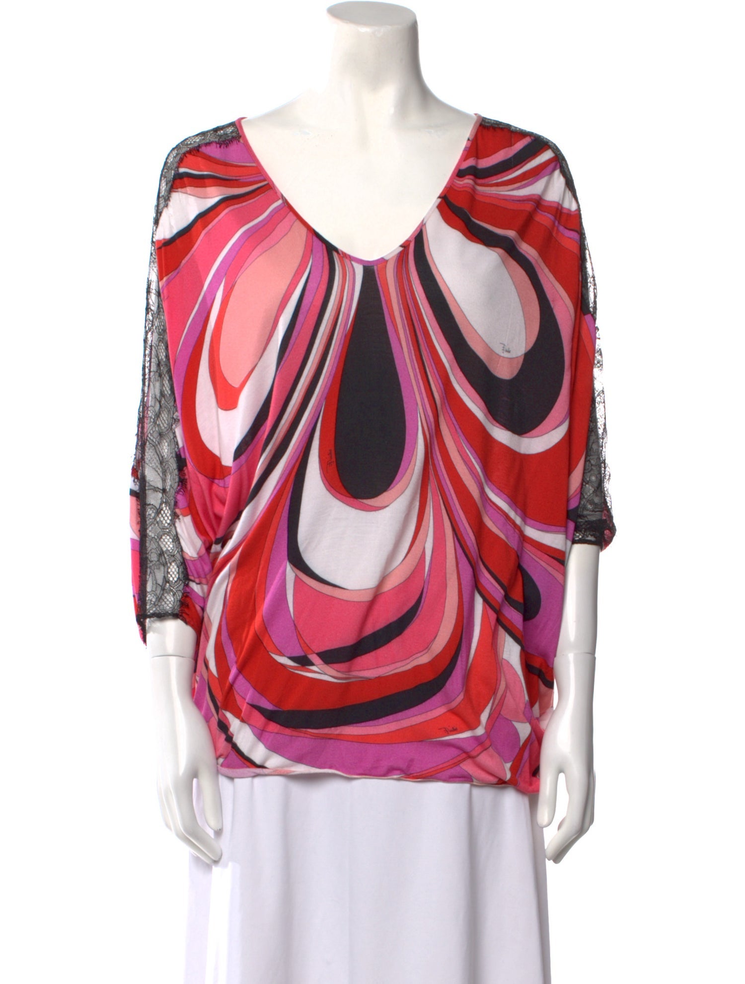 Emilio Pucci Printed Scoop Neck Blouse