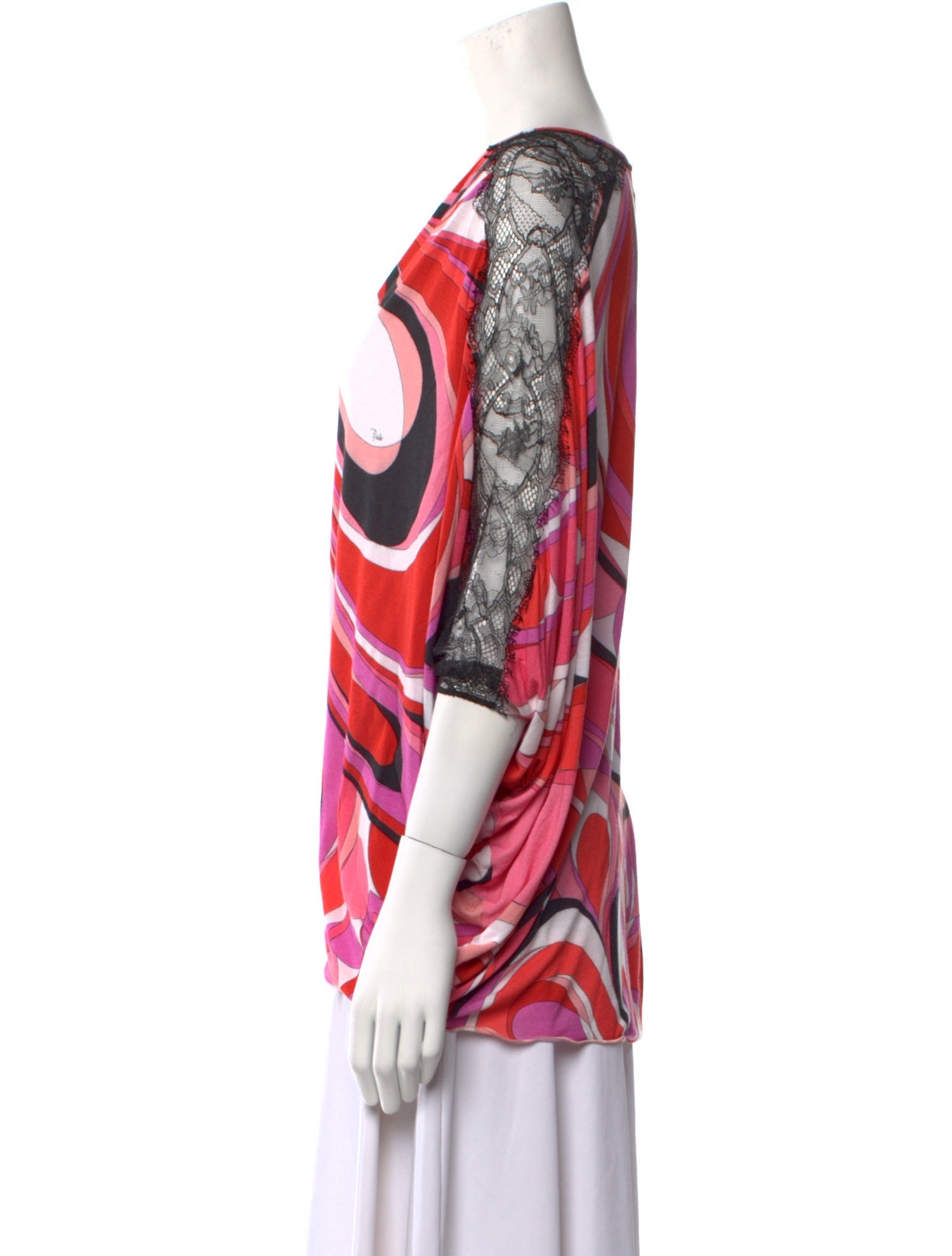 Emilio Pucci Printed Scoop Neck Blouse