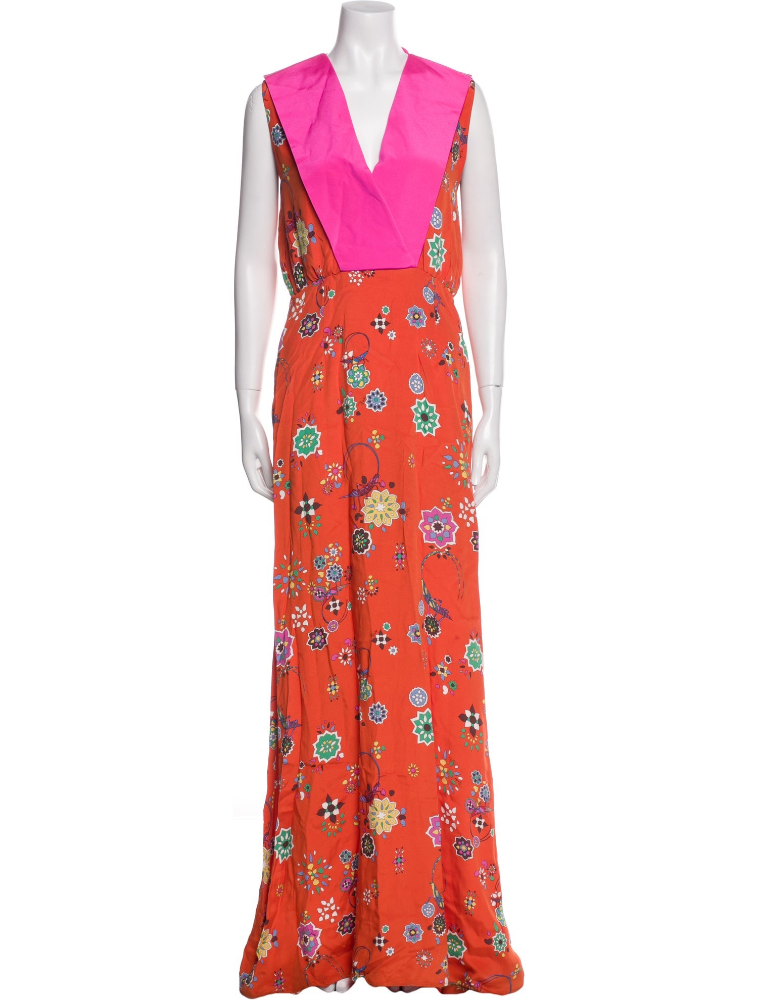 Emilio Pucci Floral Print Long Dress