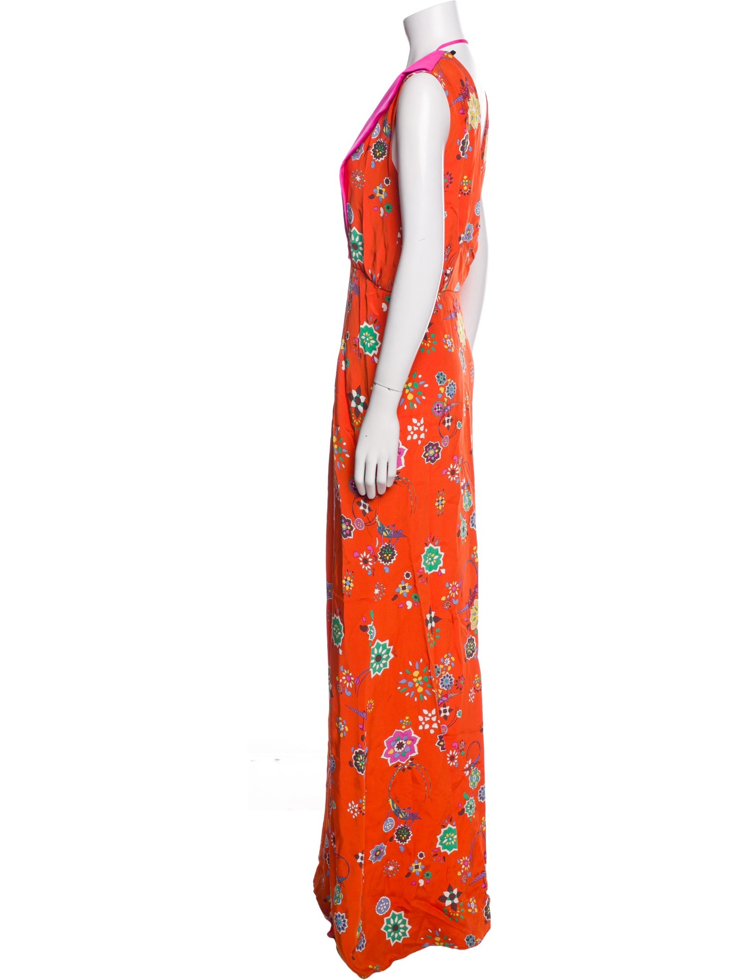 Emilio Pucci Floral Print Long Dress