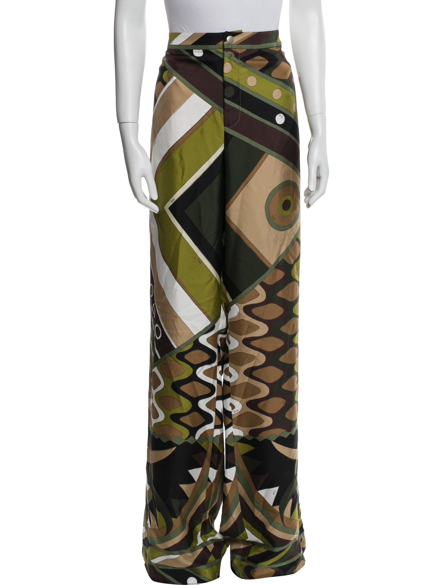 Emilio Pucci Silk Wide Leg Pants