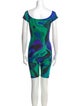Emilio Pucci Tie-Dye Print Scoop Neck Romper
