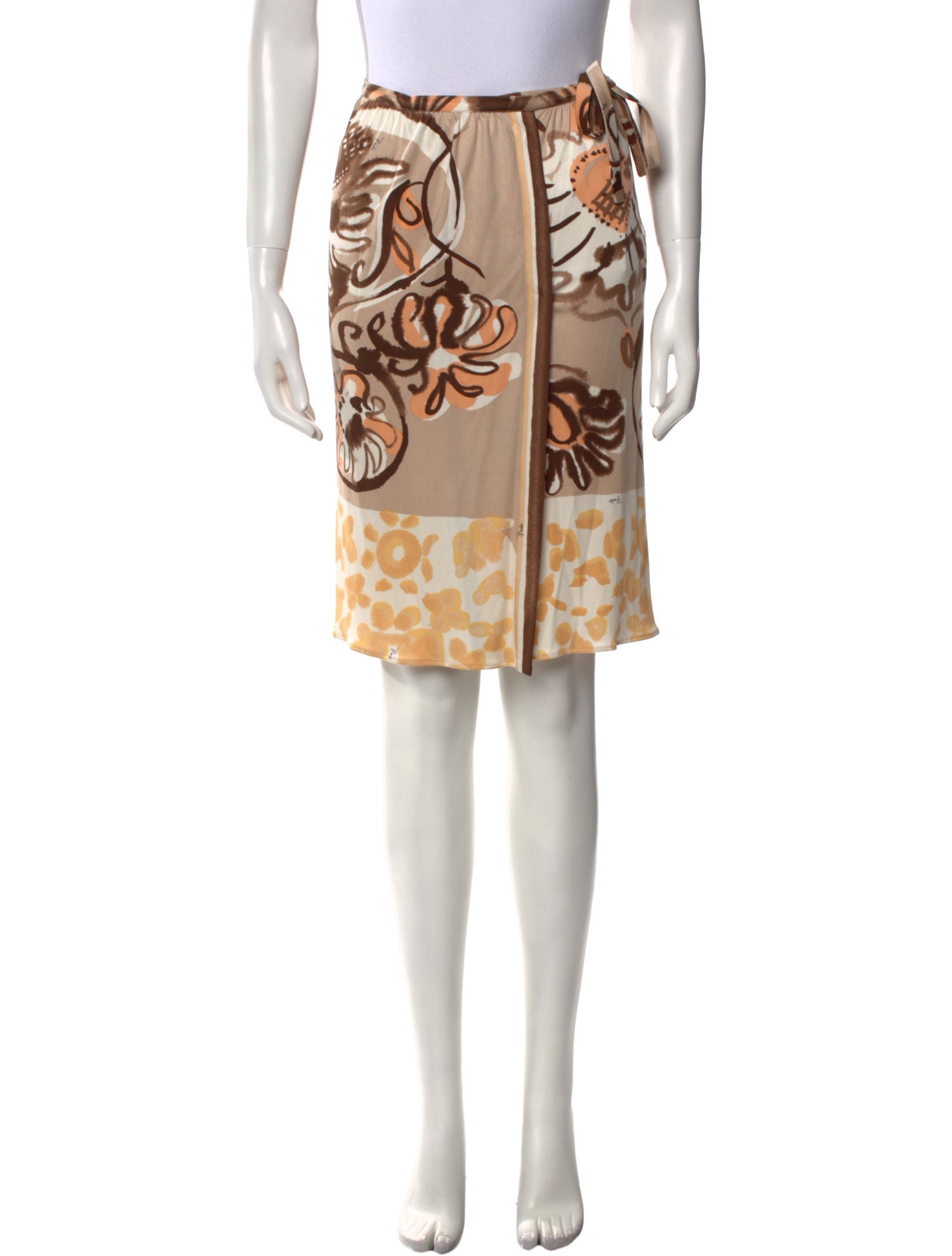 Emilio Pucci Silk Knee-Length Skirt