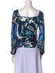 Emilio Pucci Printed Square Neckline Blouse