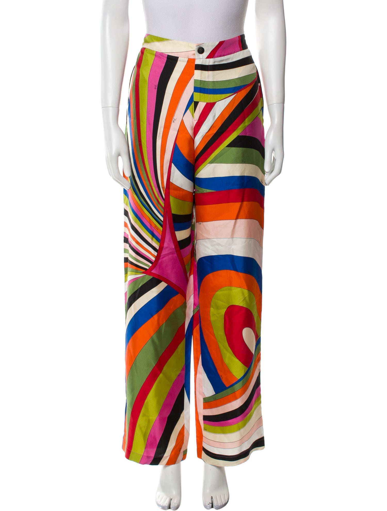 Emilio Pucci Silk Wide Leg Pants