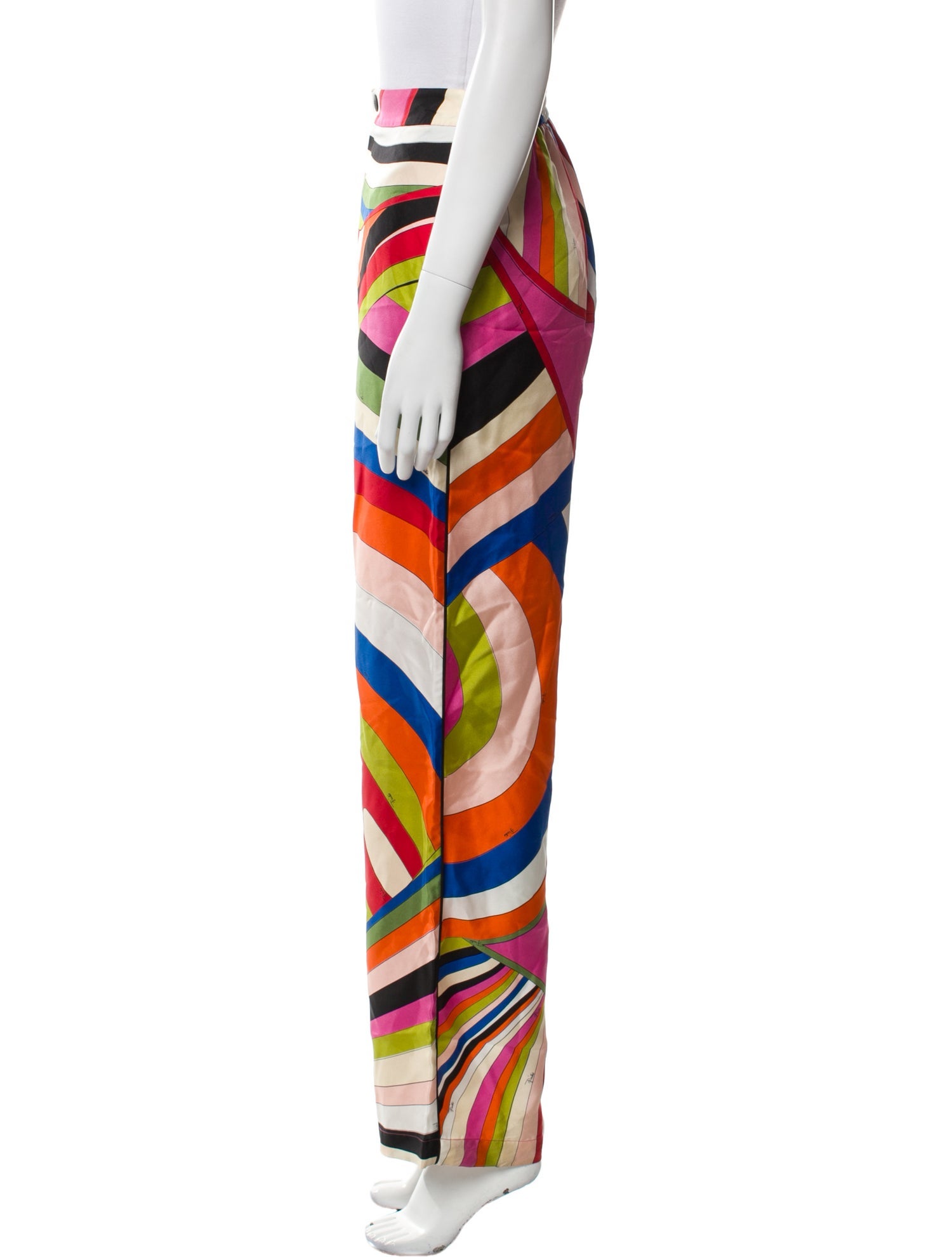 Emilio Pucci Silk Wide Leg Pants