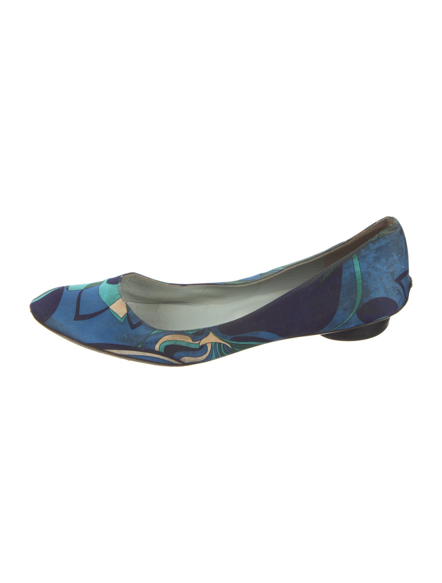 Emilio Pucci Satin Printed Ballet Flats