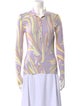 Emilio Pucci Silk Printed Button-Up Top