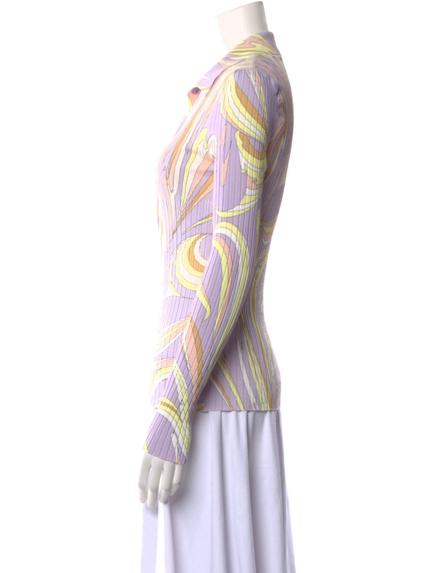 Emilio Pucci Silk Printed Button-Up Top