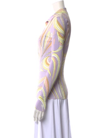 Emilio Pucci Silk Printed Button-Up Top