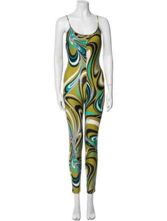 Emilio Pucci Printed Scoop Neck Jumpsuit