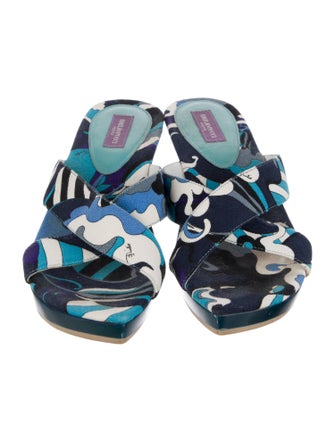 Emilio Pucci Canvas Printed Slides