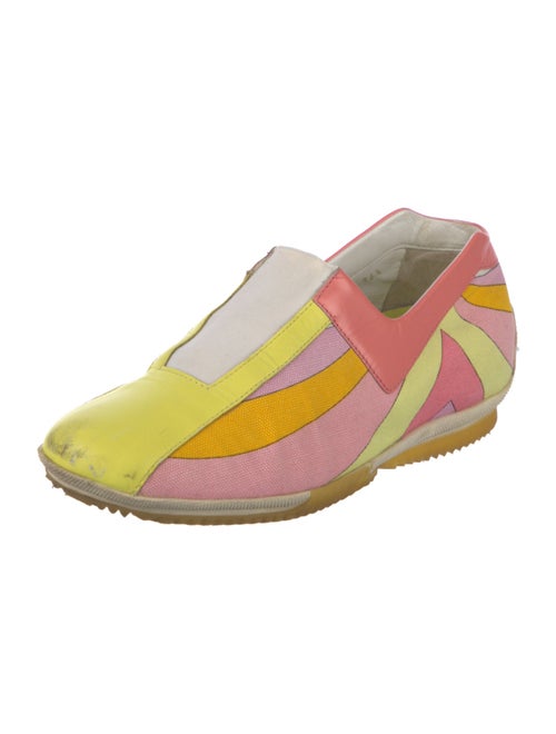 Emilio Pucci Canvas Colorblock Pattern Sneakers