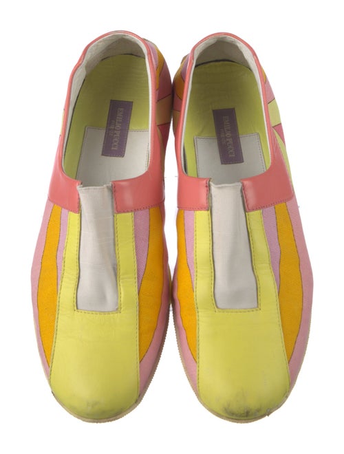 Emilio Pucci Canvas Colorblock Pattern Sneakers