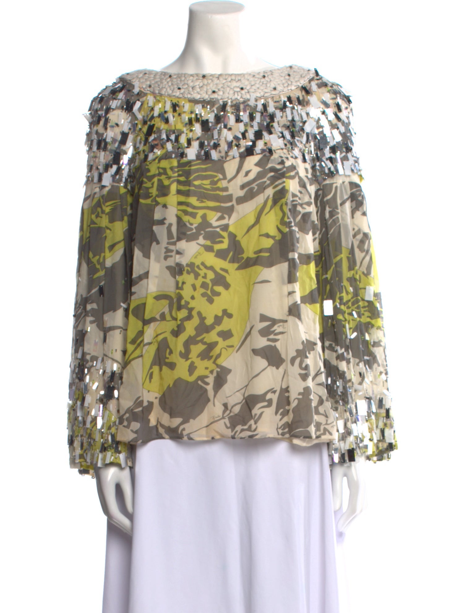 Emilio Pucci Silk Floral Print Blouse
