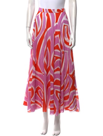 Emilio Pucci Printed Midi Length Skirt