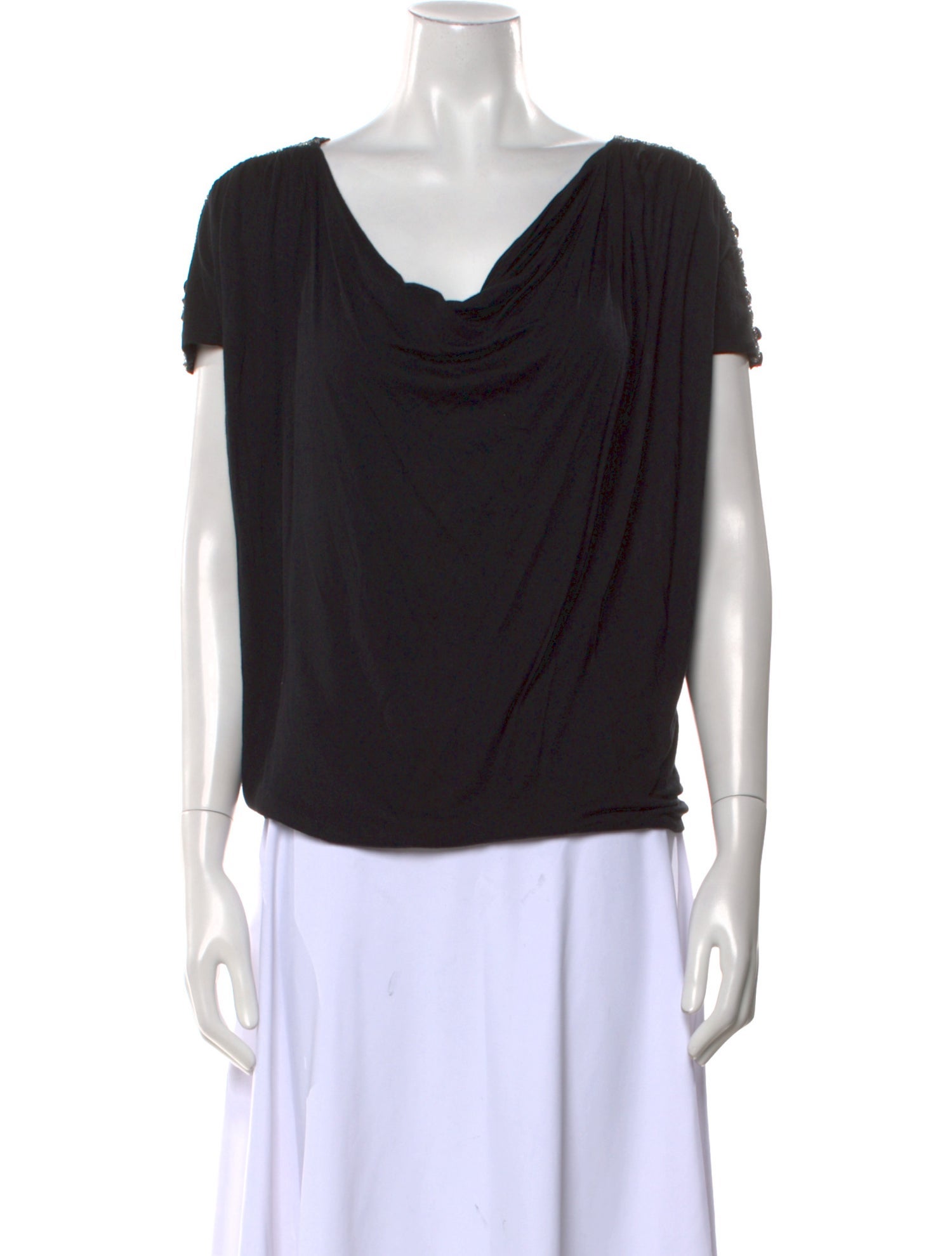 Emilio Pucci Cowl Neck Short Sleeve T-Shirt