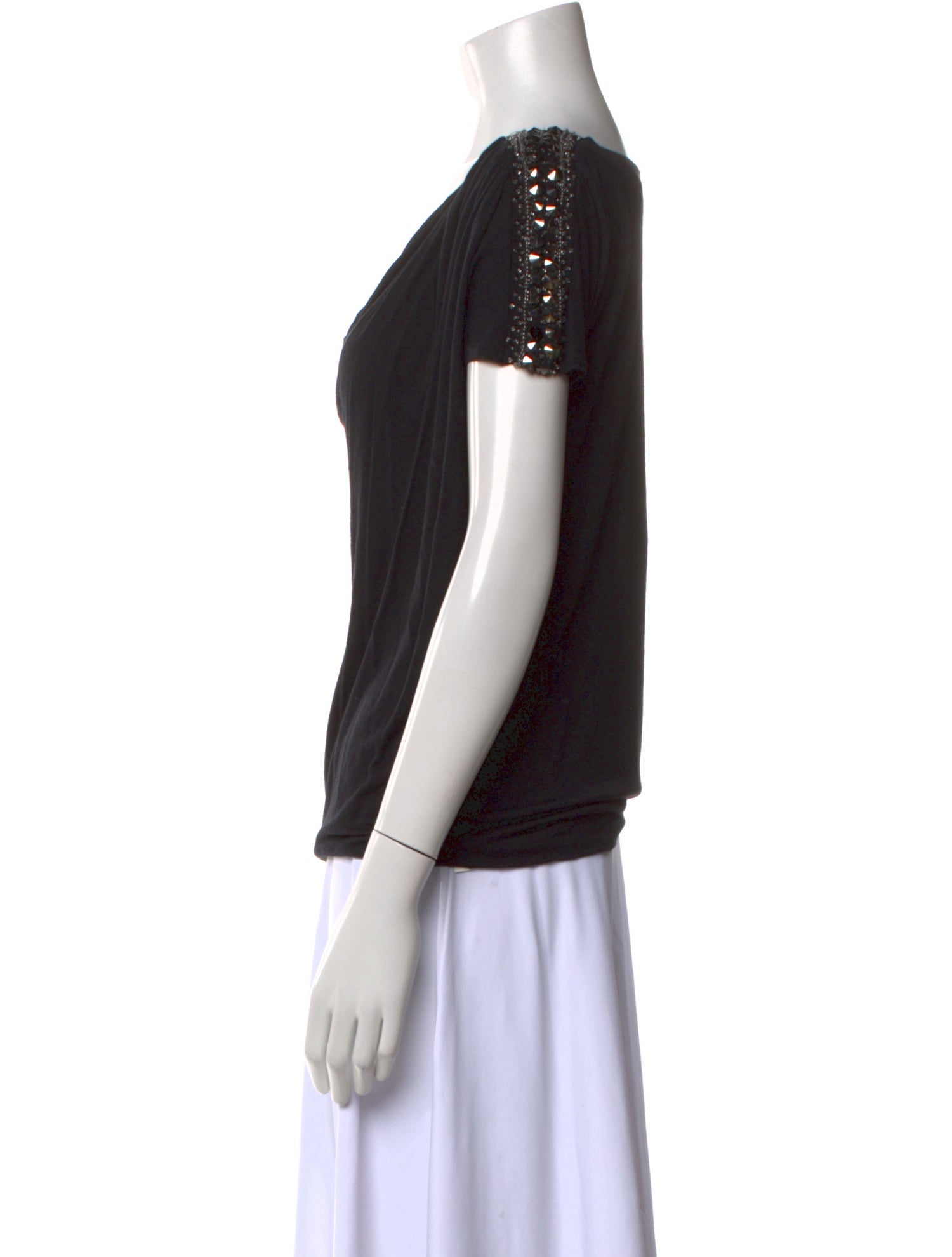 Emilio Pucci Cowl Neck Short Sleeve T-Shirt