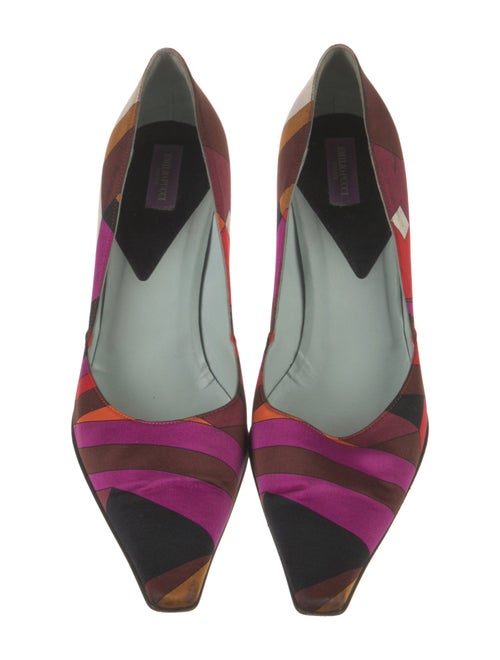 Emilio Pucci Satin Printed Pumps