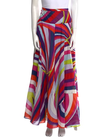 Emilio Pucci Striped Long Skirt
