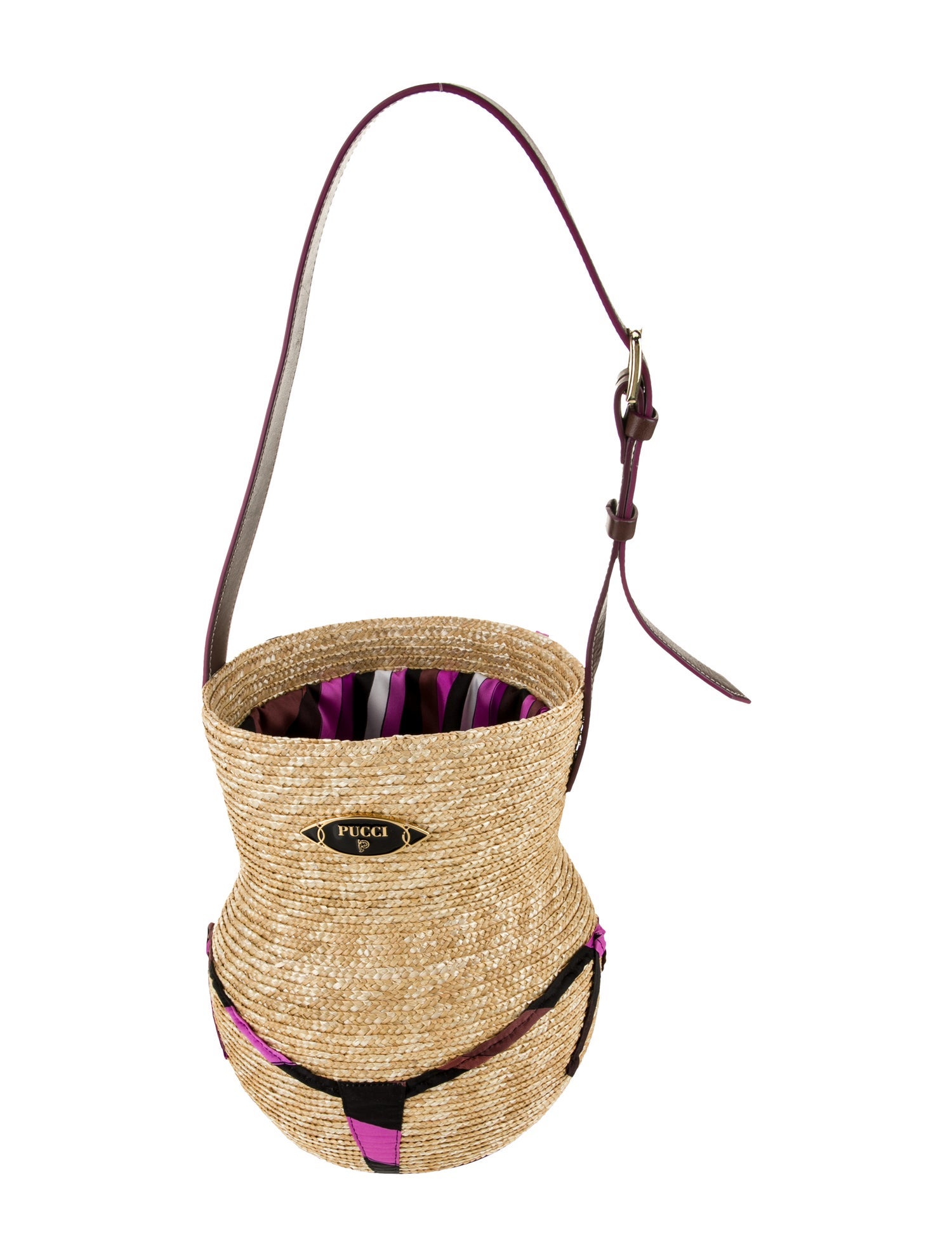Emilio Pucci Straw Bucket Bag
