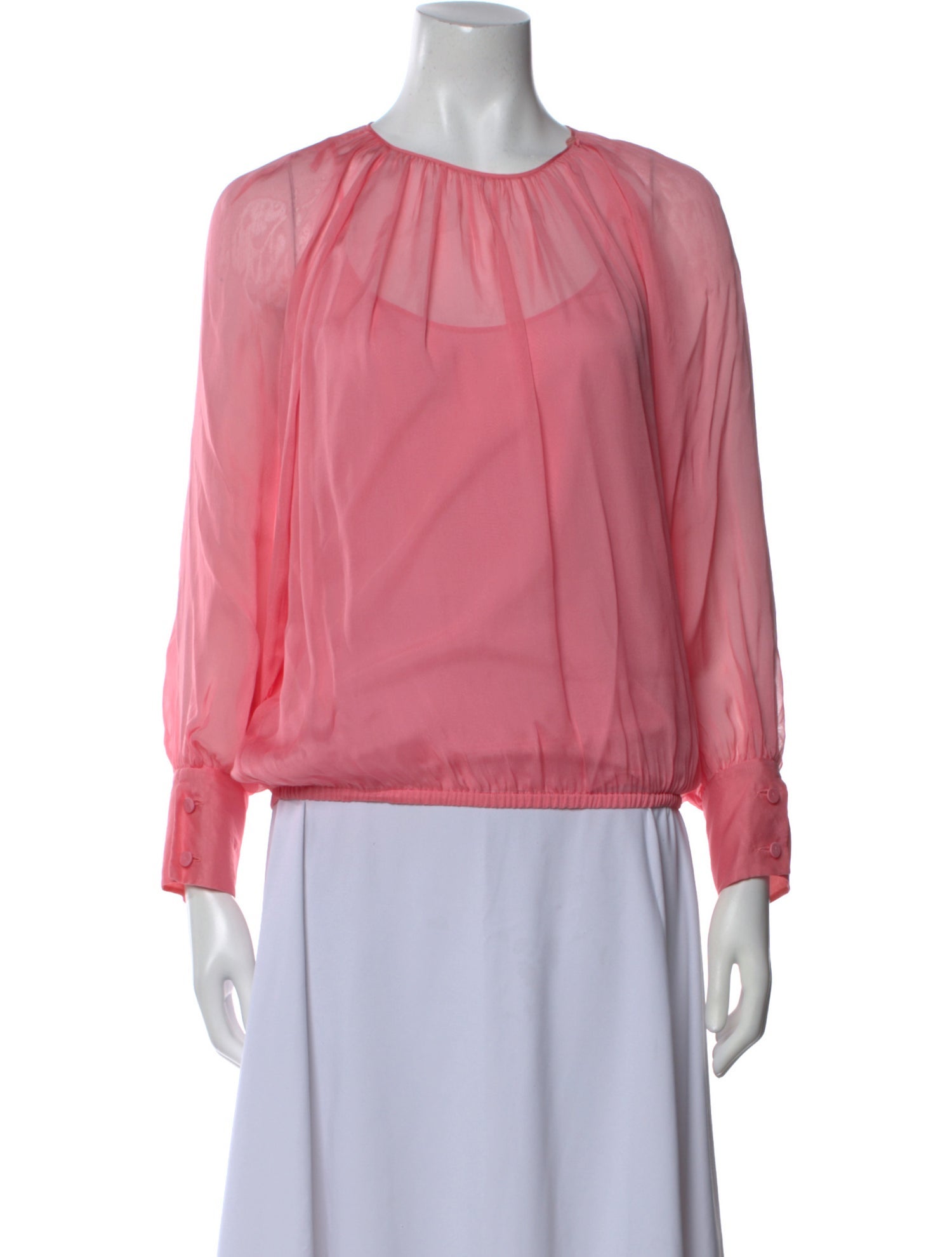 Emilio Pucci Crew Neck Long Sleeve Blouse