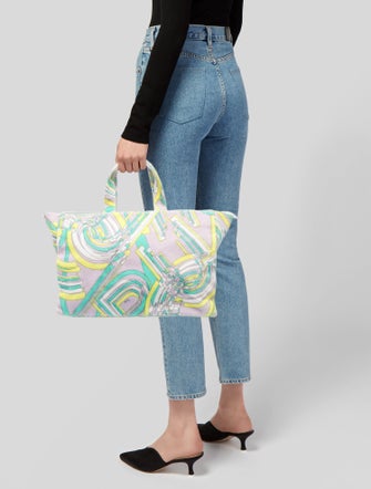 Emilio Pucci Terry Cloth Top Handle Bag
