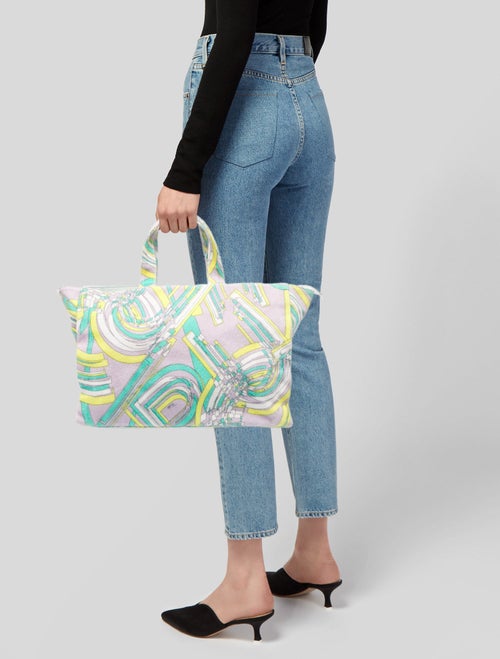 Emilio Pucci Terry Cloth Top Handle Bag