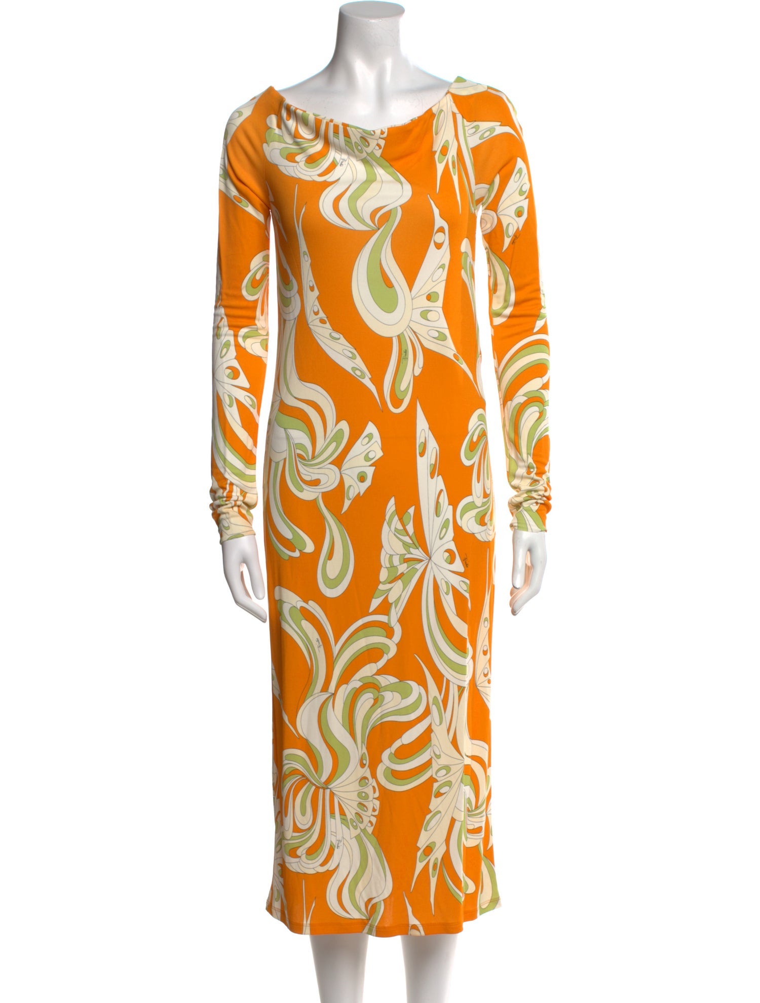 Emilio Pucci Paisley Print Midi Length Dress