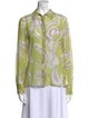Emilio Pucci Printed Long Sleeve Button-Up Top