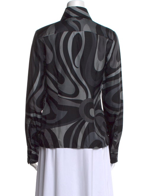 Emilio Pucci Silk Printed Button-Up Top