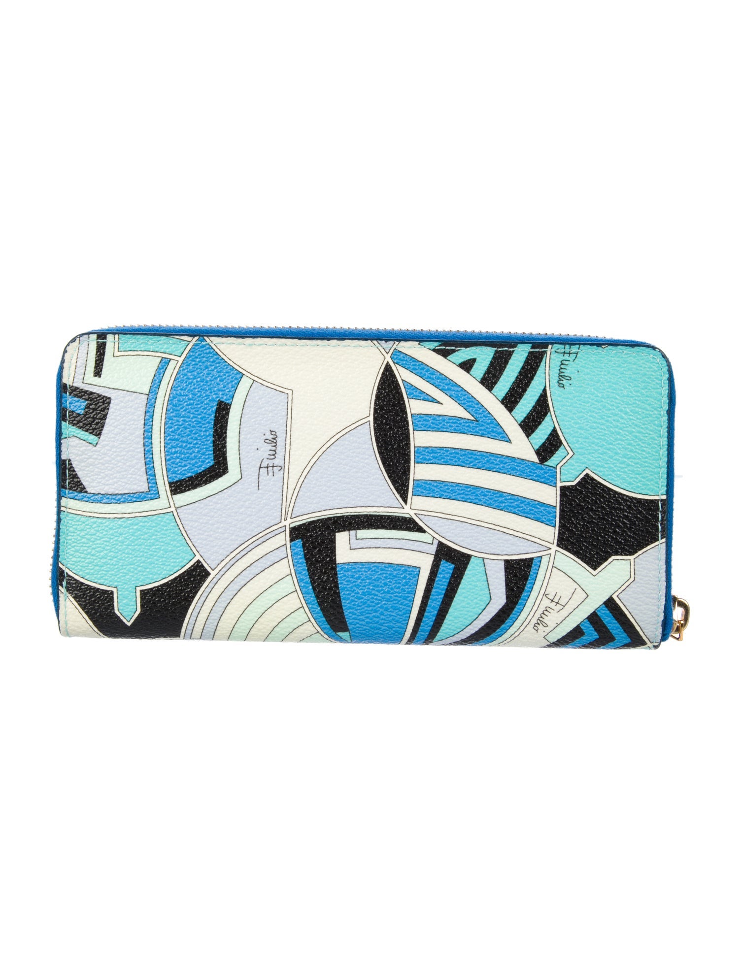 Emilio Pucci Leather Printed Continental Wallet