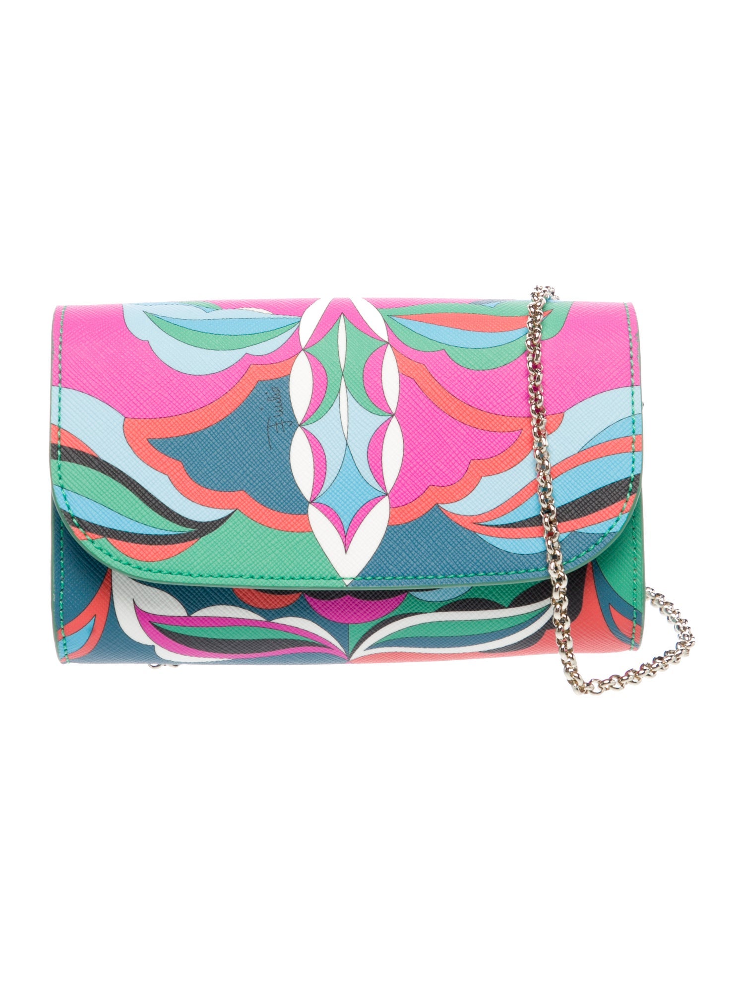 Emilio Pucci Saffiano Leather Clutch