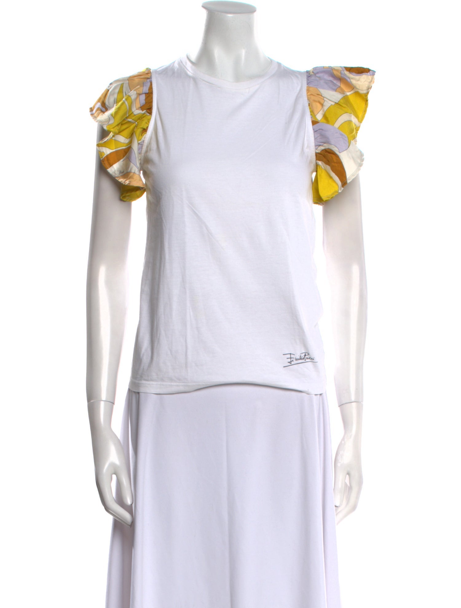 Emilio Pucci Silk Bateau Neckline T-Shirt