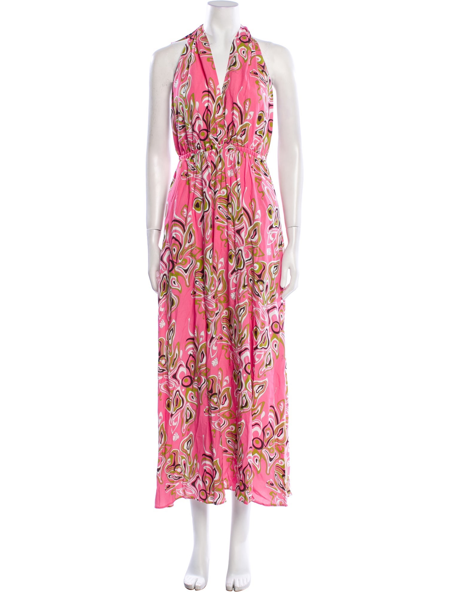 Emilio Pucci Floral Print Long Dress
