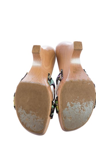 Emilio Pucci Canvas Floral Print Slides