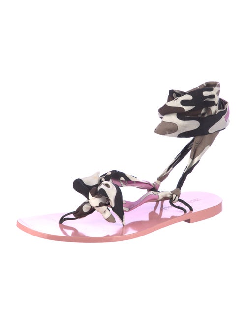 Emilio Pucci Camouflage Print Gladiator Sandals
