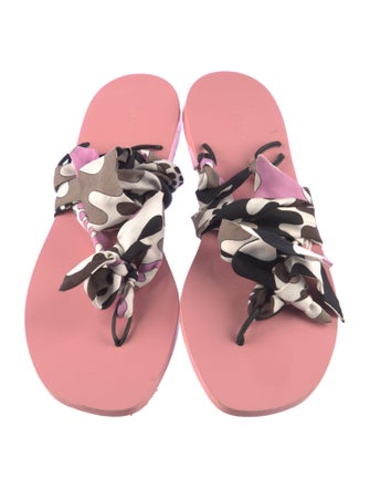 Emilio Pucci Camouflage Print Gladiator Sandals