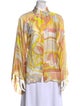 Emilio Pucci Silk Printed Button-Up Top