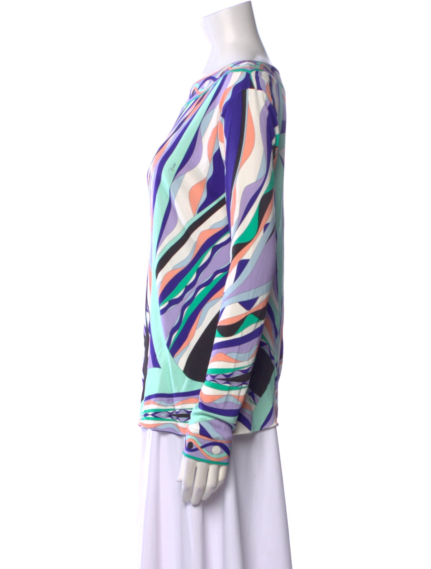 Emilio Pucci Printed Cowl Neck Tunic