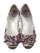Emilio Pucci Satin Printed Ballet Flats