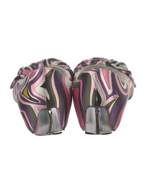 Emilio Pucci Satin Printed Ballet Flats