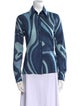 Emilio Pucci Printed Long Sleeve Button-Up Top