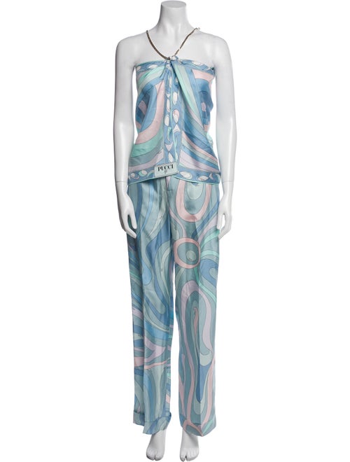 Emilio Pucci Silk Printed Pant Set