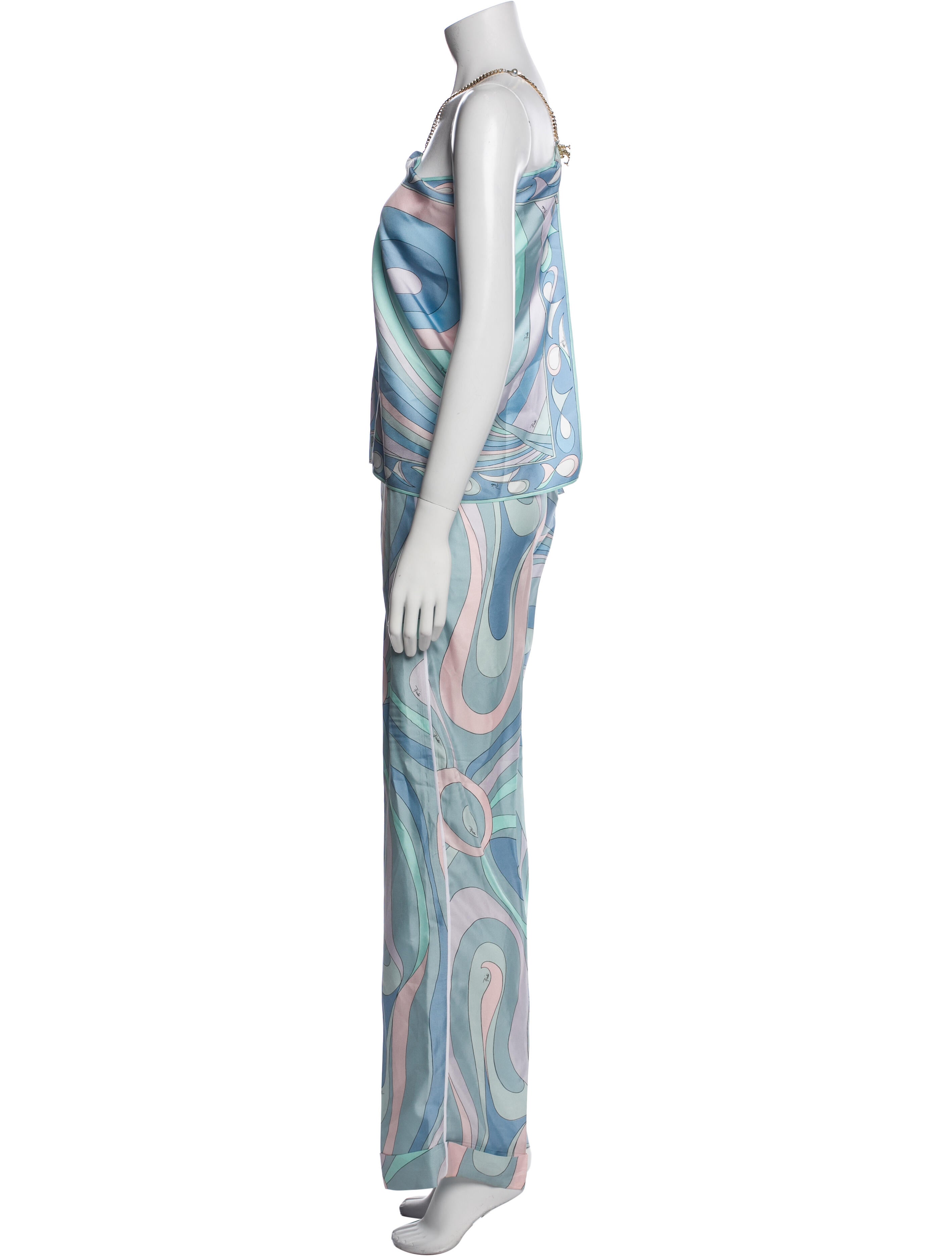 Emilio Pucci Silk Printed Pant Set