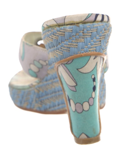 Emilio Pucci Canvas Floral Print Flip Flops
