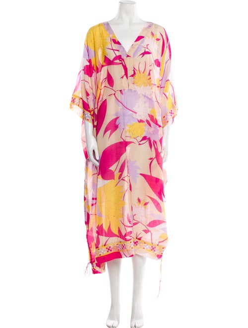 Emilio Pucci Floral Print Midi Length Dress
