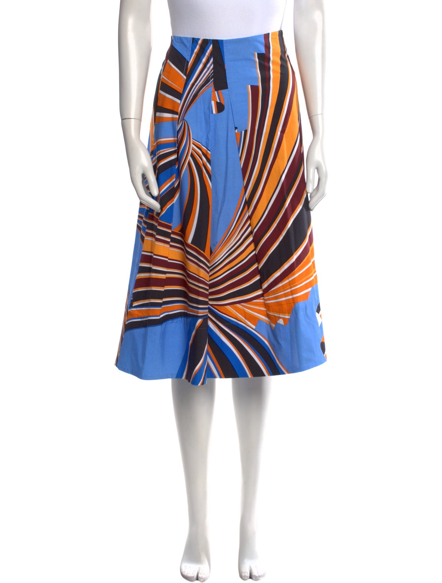 Emilio Pucci Striped Knee-Length Skirt