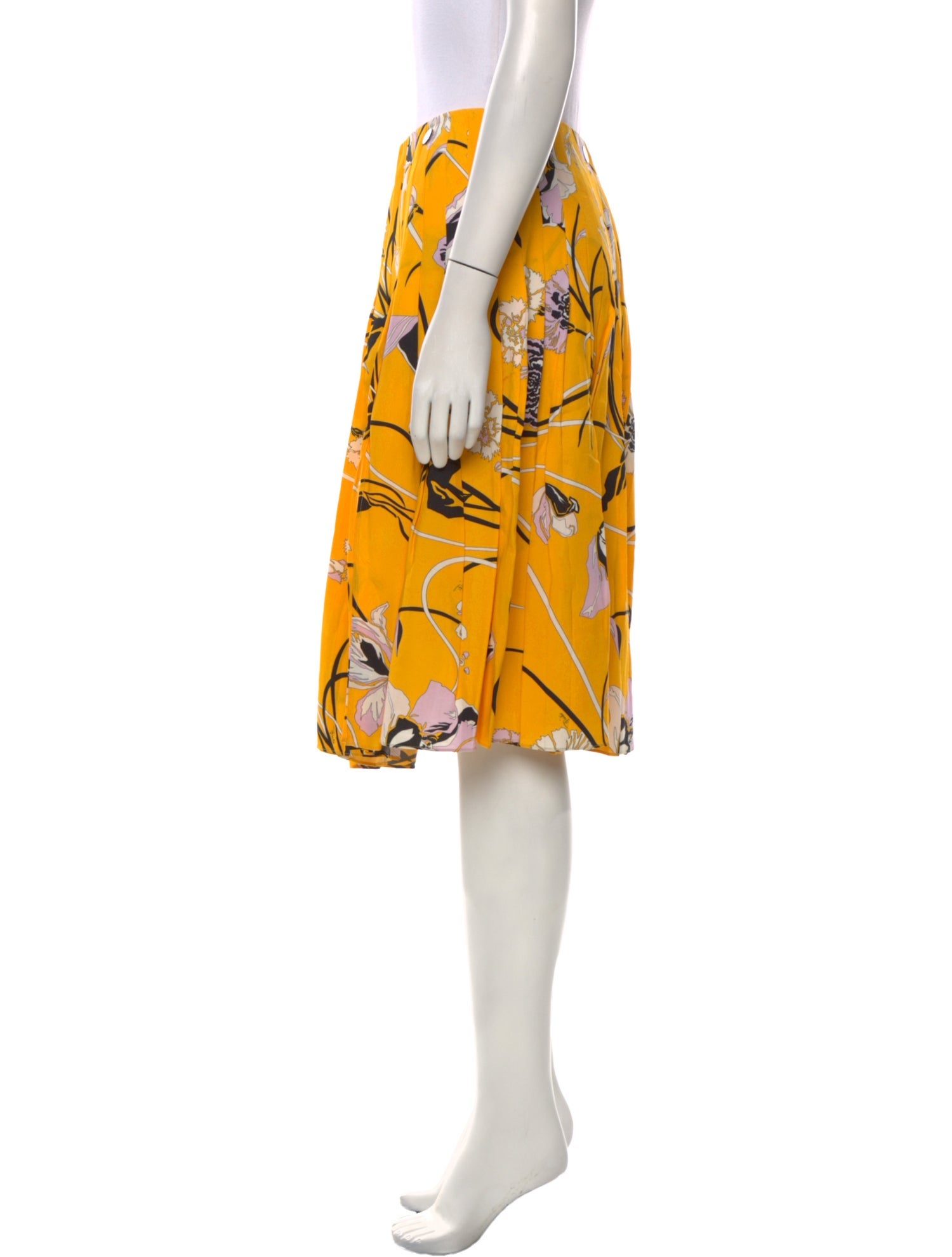 Emilio Pucci Floral Print Knee-Length Skirt